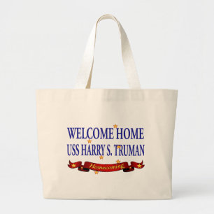 Bolsa Tote Grande USS Home bem-vindo Harry S. Truman