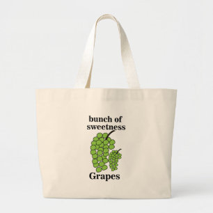 Bolsa Tote Grande Uvas Verdes
