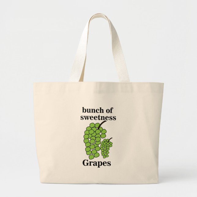 Bolsa Tote Grande Uvas Verdes  (Frente)