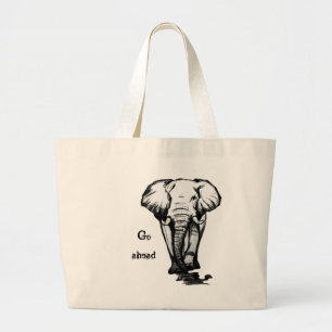 Bolsa Tote Grande Vá em frente
