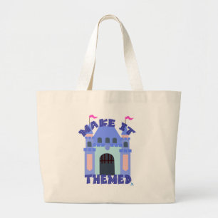 Bolsa Tote Grande Vá Fazer Parque Temático de Castelo Divertido 
