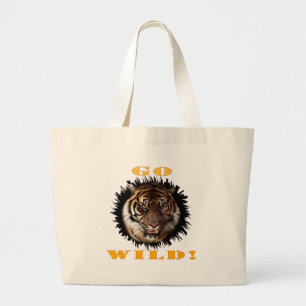 Bolsa Tote Grande Vá Wild Tiger