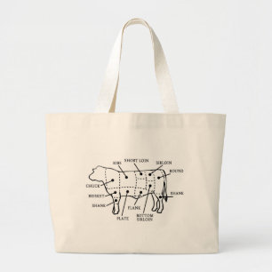 BOLSA TOTE GRANDE VACA DE CARNE