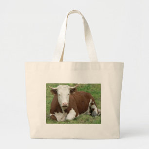 Bolsa Tote Grande Vaca no Saco de Aranha