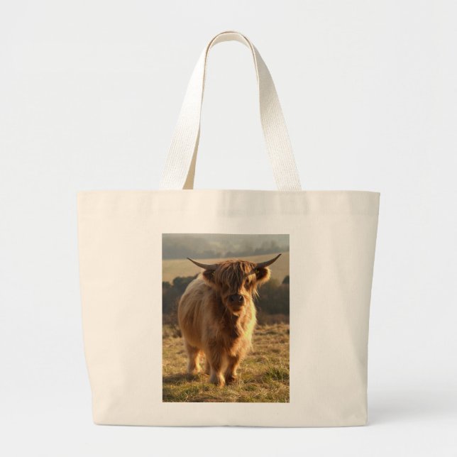 Bolsa Tote Grande Vaca nova das montanhas (Frente)