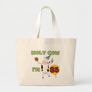 Bolsa Tote Grande Vaca santamente eu sou 85 camisetas e presentes do