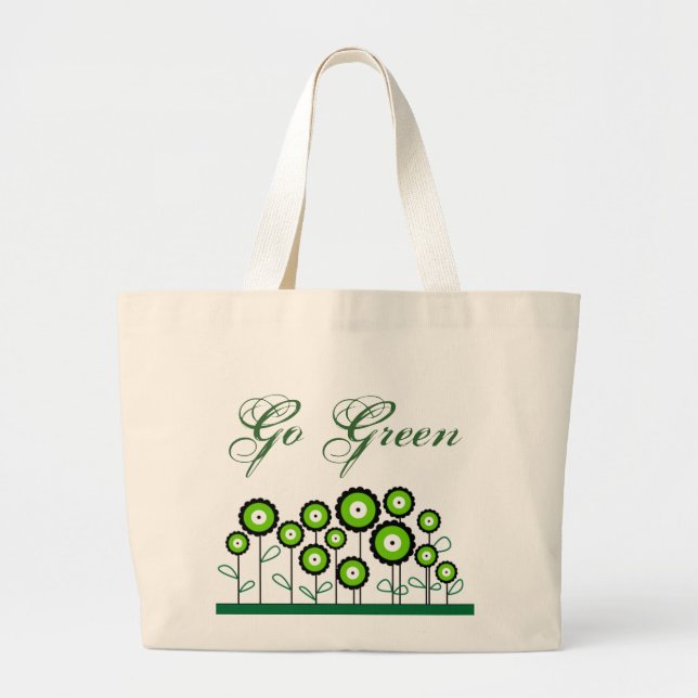 Bolsa Tote Grande VAI a sacola elegante VERDE (Frente)