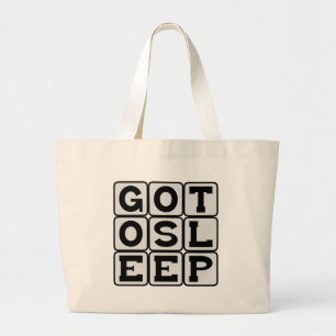 Bolsa Tote Grande Vai Dormir, Hora De Dormir Plea