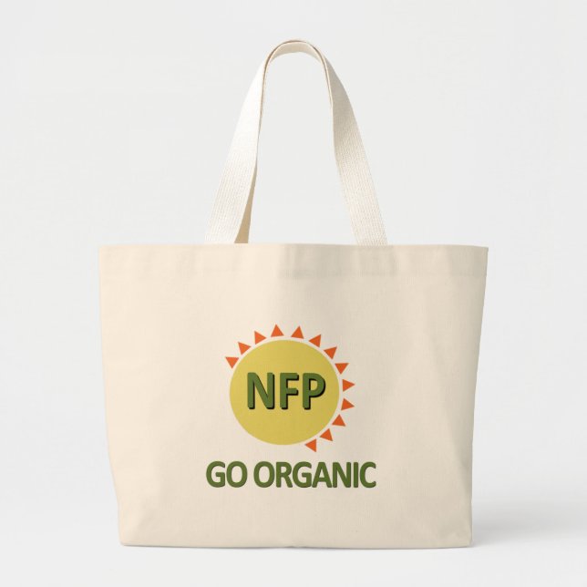 Bolsa Tote Grande Vai orgânica, a prática NFP (Frente)