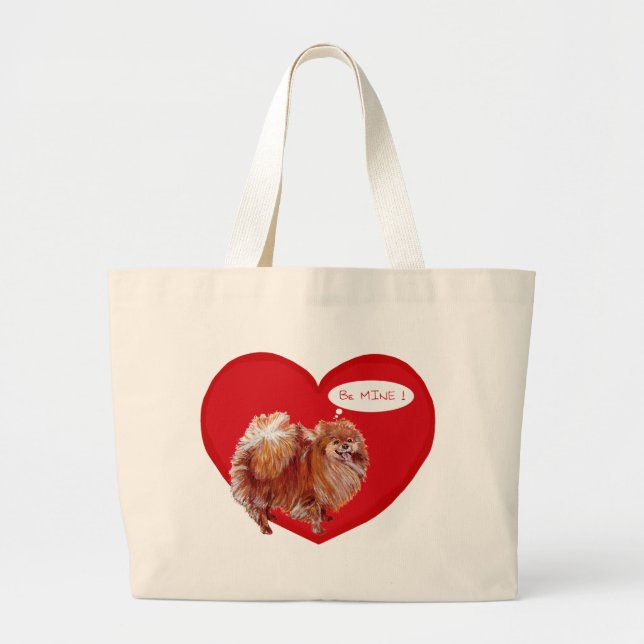Bolsa Tote Grande Valentine Pomerânia (Frente)