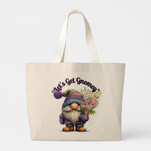 Bolsa Tote Grande Vamos Ficar Gnômico-Arte Gnome