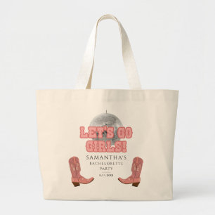 Bolsa Tote Grande Vamos Meninas Festa de Despedida de Solteira Disco