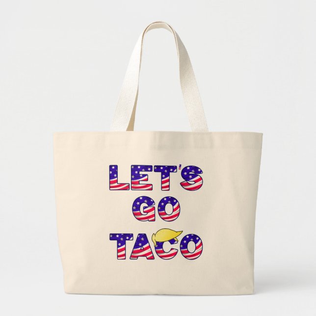 Bolsa Tote Grande Vamos Taco Sempre Fora (Frente)