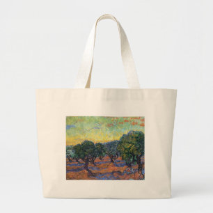 Bolsa Tote Grande Van Gogh Olive Grove com Orange Sky