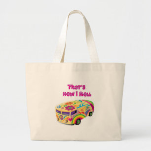 Bolsa Tote Grande van hippie retrô como eu rolo