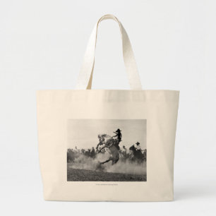 Bolsa Tote Grande Vaqueiro em um bronco bucking