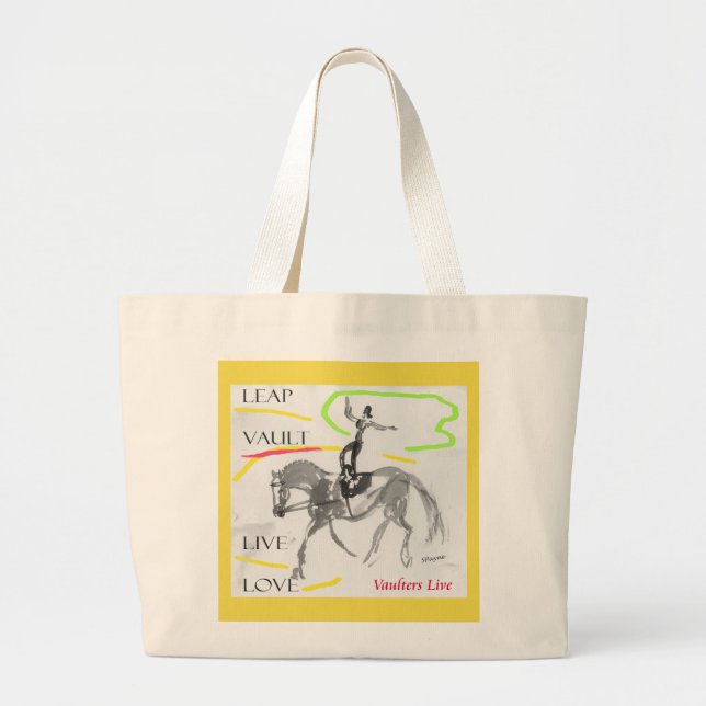 Bolsa Tote Grande Vaulter do Equestrian da sacola (Frente)