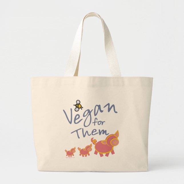 Bolsa Tote Grande Vegan para Animais (Frente)