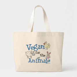 Bolsa Tote Grande Vegan para os Animais
