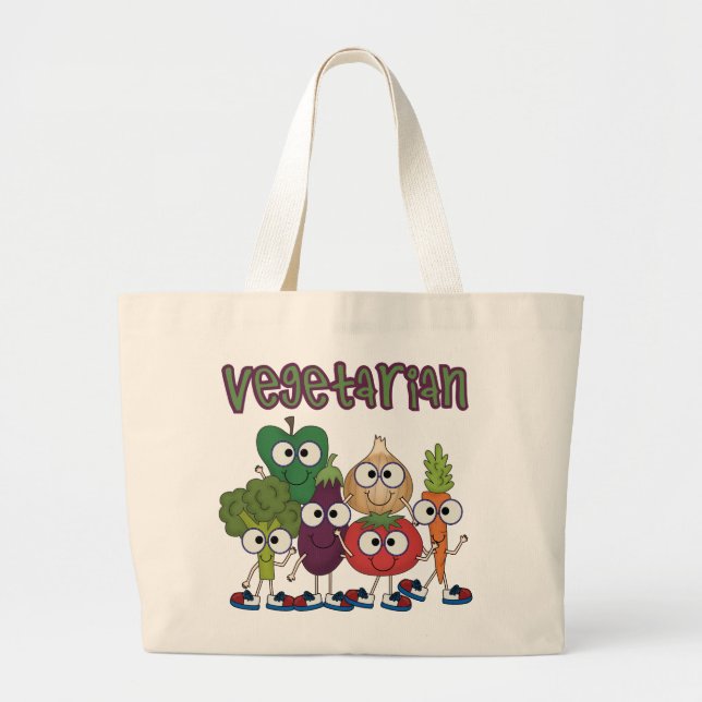 Bolsa Tote Grande Vegetariano (Frente)