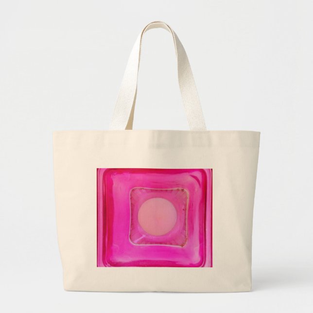 Bolsa Tote Grande Vela, Luz de Amor Rosa Suave (Frente)