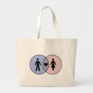 Bolsa Tote Grande Venn Diagram Boy + Girl