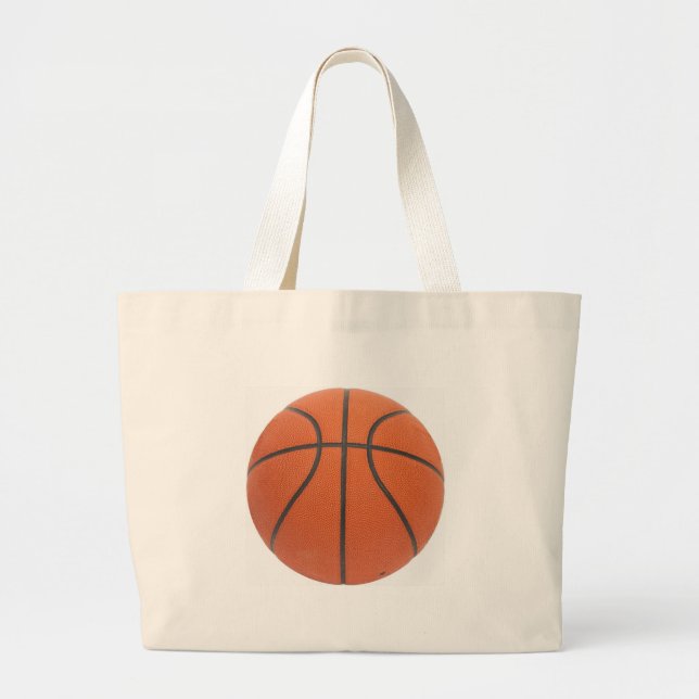Bolsa Tote Grande Ventilador de basquetebol Oferece Tema de Basquete (Frente)