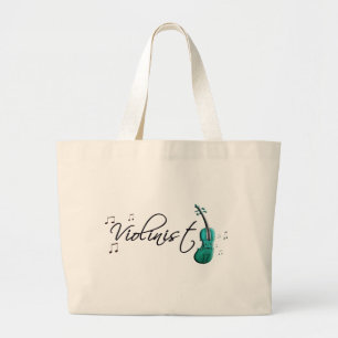 Bolsa Tote Grande Verde da cerceta do violinista