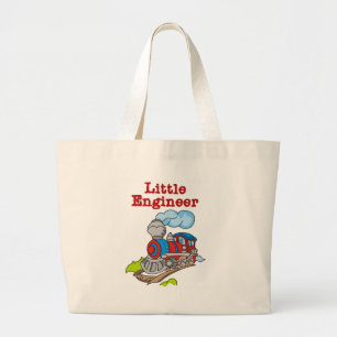 Bolsa Tote Grande Vermelho e trem azul pouco engenheiro