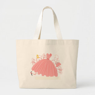 Bolsa Tote Grande Vestido bonito, bonito