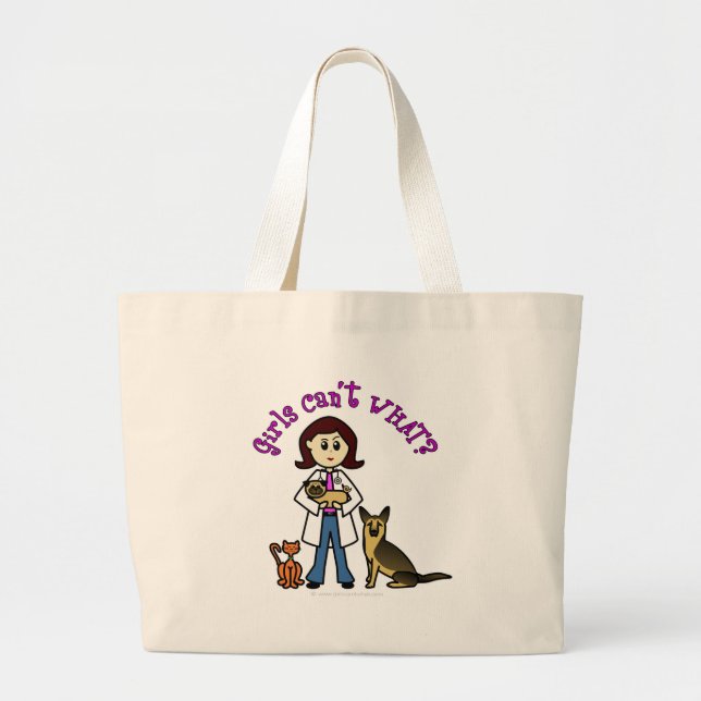 Bolsa Tote Grande Veterinária das mulheres (Frente)