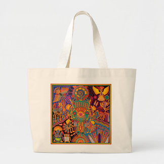 Bolsa Tote Grande Viagem tribal maia mexicano de Boho da arte de