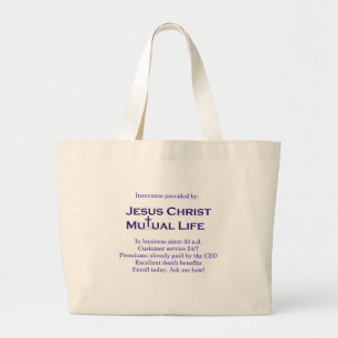 Bolsa Tote Grande Vida mútua do Jesus Cristo