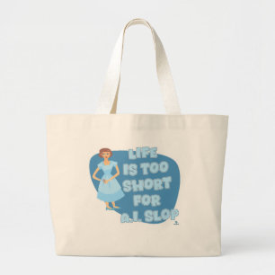 Bolsa Tote Grande Vida Retro Divertida É Muito Curta Contra a Medioc