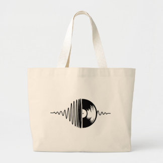 Bolsa Tote Grande vinil da música