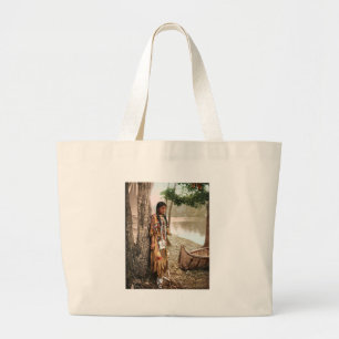 Bolsa Tote Grande Vintage 1897 de Hiawatha do nativo americano de