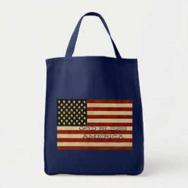 Bolsa Tote Grande Vintage American Flag GIFTS