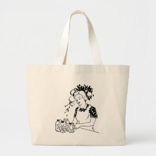 Bolsa Tote Grande Vintage Canning to Preserve Comida