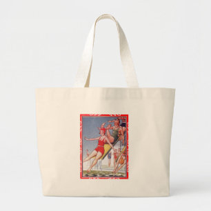 Bolsa Tote Grande Vintage de diversão de piscina