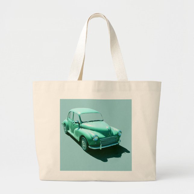 BOLSA TOTE GRANDE VINTAGE GREEN BAKERS VAN (Frente)