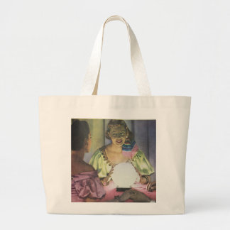 Bolsa Tote Grande Vintage Gypsy Fortune Teller Crystal Ball