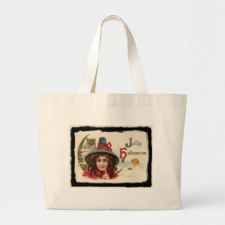 Bolsa Tote Grande Vintage Jolly Halloween Witch