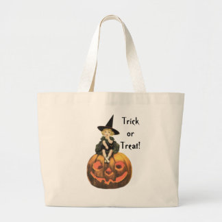 Bolsa Tote Grande Vintage o Dia das Bruxas da mulher de Witchy