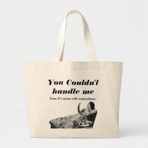 Bolsa Tote Grande Vintage "você não poderia tratar-me" sacola enor