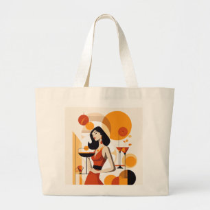 Bolsa Tote Grande Vintage Woman com coquetel