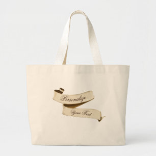 Bolsa Tote Grande Vintagem de Escola Antiga de Banner Retroativo Per