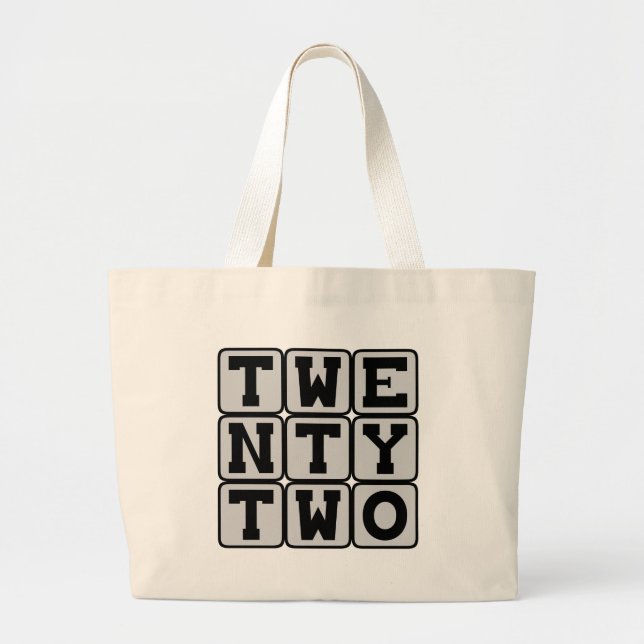 Bolsa Tote Grande Vinte e Dois, Número 22 (Frente)