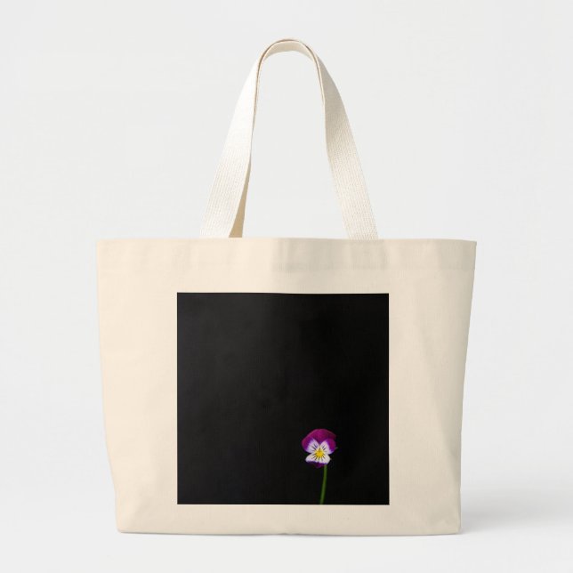 Bolsa Tote Grande Violet Flower jtcn Large Tote Bag (Frente)
