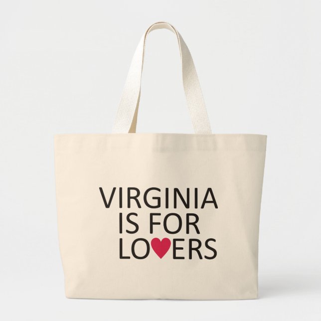 Bolsa Tote Grande Virgínia é para amantes (Frente)