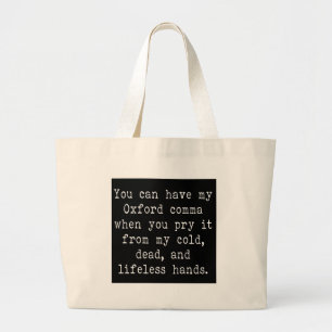Bolsa Tote Grande Vírgula de Oxford